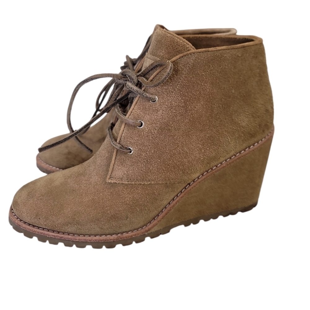 Coach  karson suede wedge booties